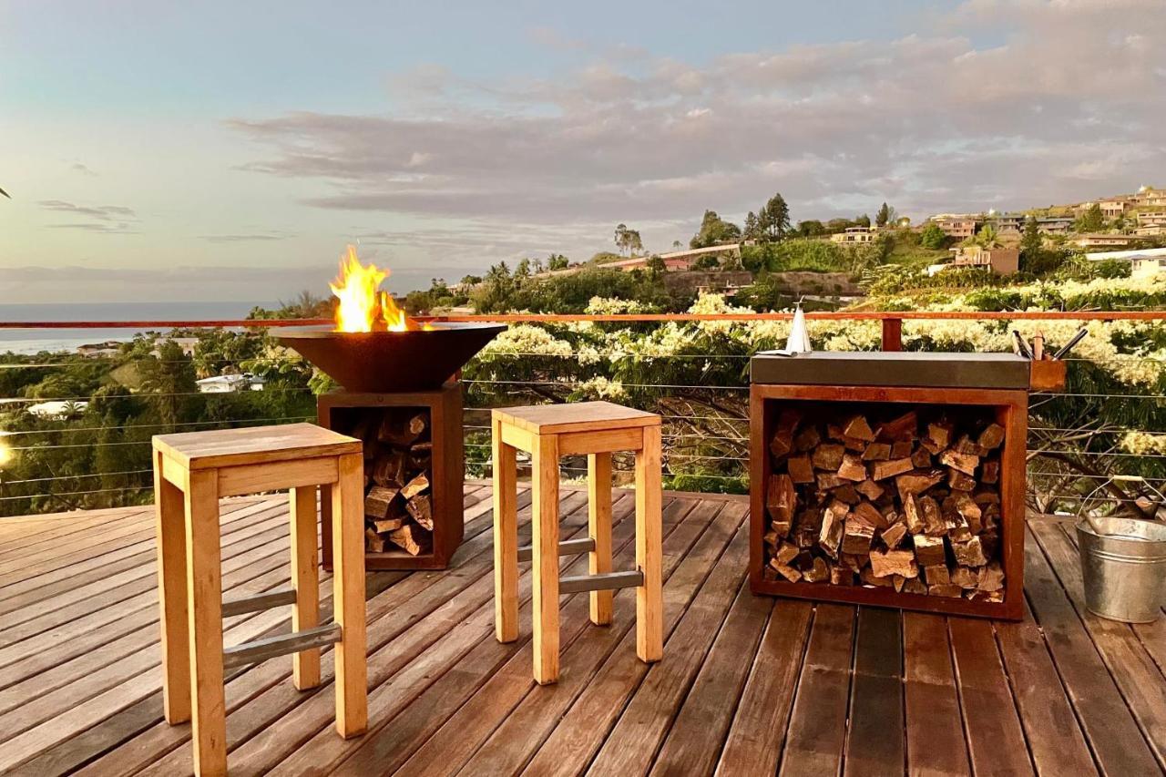 Villa Manuiti, Balinese Luxury Home - Private Swim Spa, Ocean View - Ofyr Bbq - Koi Pond Punaauia  Exterior foto