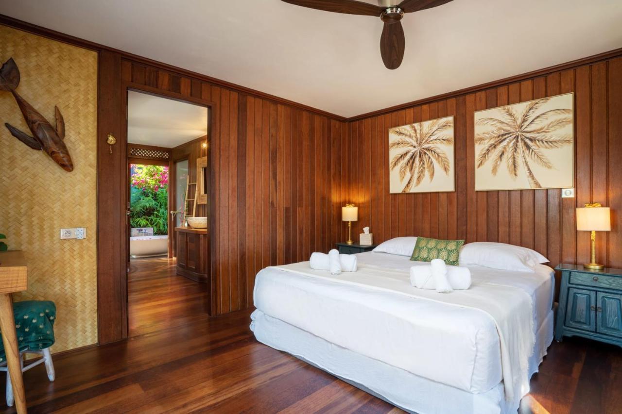 Villa Manuiti, Balinese Luxury Home - Private Swim Spa, Ocean View - Ofyr Bbq - Koi Pond Punaauia  Exterior foto